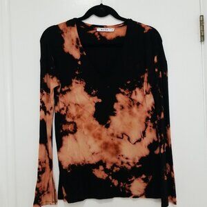 Women's Long Sleeve Tie Dye Blouse